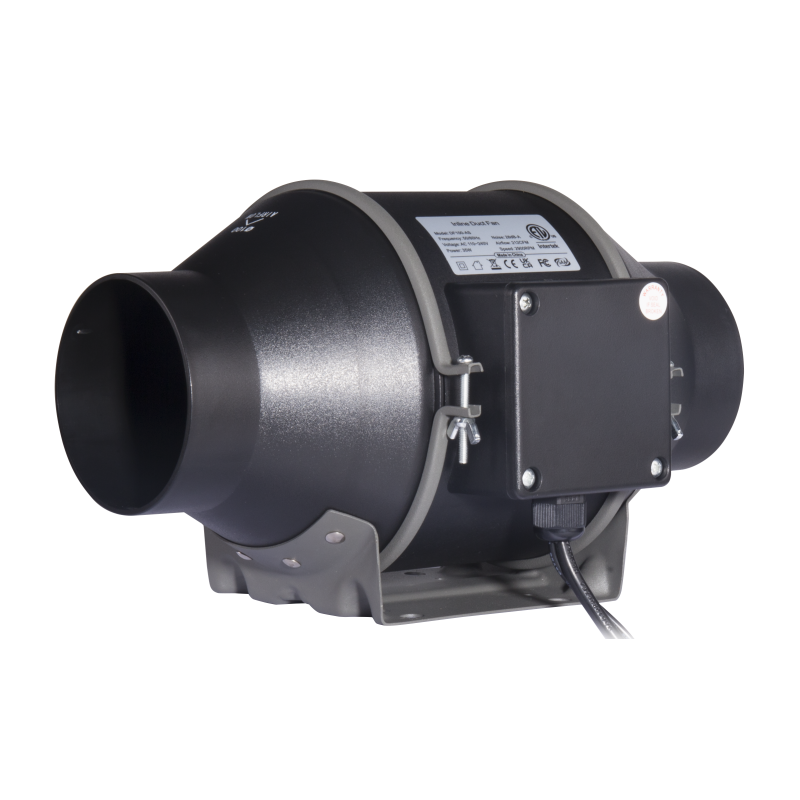 Smart WIFI APP Speed Controller 4 Inch Low Noise Inline Duct Fan EC Motor Inline Duct Fan Grow Tent Fan